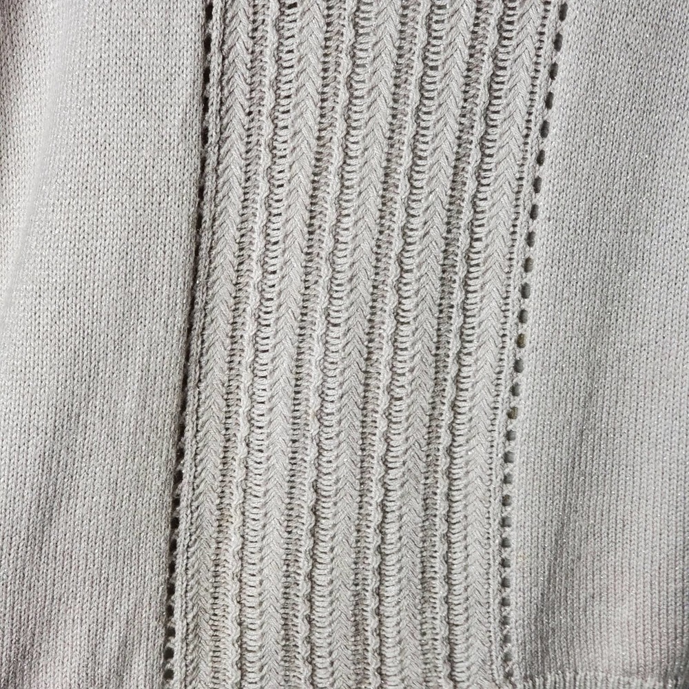 Lucky Brand Split Back Layered Sweater Beige Size… - image 6